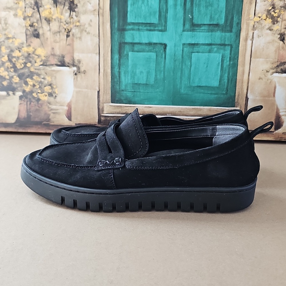 Vionic Uptown Black Suede Loafer Slip On Shoes Women Size 9